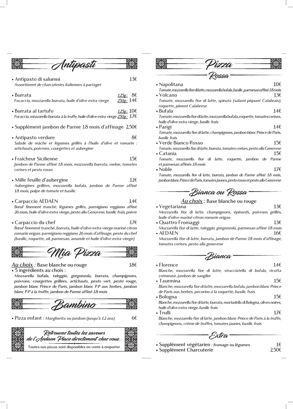 Aedaen Place Pizzeria